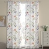 Sondia Set of 1 Multicolor Polyester Sheer 7 ft Door Curtain
