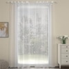Jessica White Polyester Sheer 9 ft Long Door Curtain Set of 2