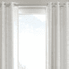 Zachary Cream Polyester Room Darkening 5 ft Window Curtain