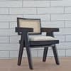 Atlanta Solid Wood Mango Arm Chair in Black