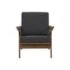 Scandinavian Aston One Seater Sofa Brown Walnut Finish