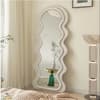 The Artment Beige Ripple Edge Unbreakable Floor Mirror For Home (170 X 70 CM)