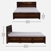 Aranya Hydraulic Solid Wood Bed King Size in Provincial Teak Finish