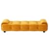 Melon Velvet  5 feet  Ottoman Bench in Yellow  Color