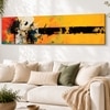 Modern Abstract Splatter Canvas Wall Art 12 x 46 Inch