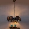 Devansh Dual Black Wallmounted Lamp With Cotton Off-White Shade
