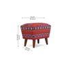 Emmett Solid Wood  Ottomon in  Multicolor Colour