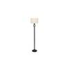 Haley Black Cotton Shade Floor Lamp