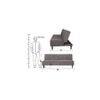Palermo Click-Clack Sofa cum Bed in Grey Colour