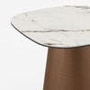Aeris Metal Side Table in Pluto Spanish Ceramic Finish