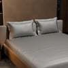 Stoa Paris 300TC UltrSatin King Bedsheet Set Satin King Harbour Mist Grey