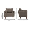 Arihana Boucle Fabric Arm Chair in Brown Colour