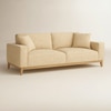 Airy 2 Seater Sofa In Leatherette Cream Color