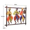 Desert Art Metal Handpainted Yellow Tabla Musician Wall Hanging