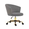 Doe Buck Paolo Grey Houndstooth Upholstered Swivel Office Chair