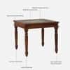 Rangrez Sheesham Wood 4 Seater Dining Set in Honey Oak Finish with Cushioned Chairs
