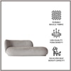 Eliteelegance Wood 2 Seater With Upholstery Non Storage Sofa In Grey Colour