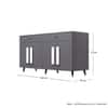 Hexa Red Multipurpose Storage Cabinet With 2 Drawer 4 Door in Slate Grey Colour