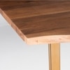 Yoho Solid Wood Dining Table with Four Chairs and Bench in Gold Finish