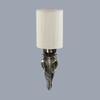 Devansh Metal Electric Wall Light in Antique Gold Colour with off-white Shade Count of 1 Light
