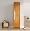 Hexa Red Wooden 1 Door Wardrobe with Huge Storage Space in Giant Wood Colour