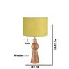 Devansh Yellow Jute Table Lamp With Wood Natural Base (7X18.25 Inches)-17