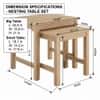 Wynmist Nesting Side Table Natural Mango Wood Top Charcoal Base