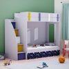 Pinwheels Bunk Bed with Storage in Oak Colour BKBB043