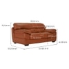 Hensley 2 seater Leatherette Sole in Tan Brown Colour