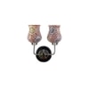 Angus Dual Multicolor Mosaic Glass Wall Mounted Lamp with Steel Base