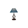 Lyric Turquoise Jute Table lamp with Iron Base
