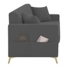 Daraco Velvet 3 Seater Sofa in Dark Grey Color