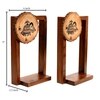 Wall Decor Round Coaster Handcrafted Wooden Shelves (Set of 2) (6x2.5x9)