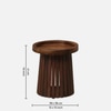 Zen Solid Wood Side Table in Tubbaq Finish