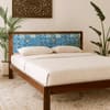 Sierra Solid Wood Non Storage Queen Bed in Provincial Teak Finish