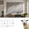 Abstract Taupe Wool Silk Wall Art 2 Panel Set 5 x 3 Feet