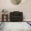 Windsor Premium 1 Seater Fabric Sofa in Stone Grey Velvet Colour
