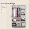 Zoey Engineered Wood 3 Door Wardrobe in Classic Walnut Finish