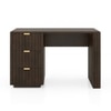 Strio Solid Wood Study Table in Dark Chestnut Finish