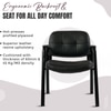 Kepler Brooks Embassy Leatherette Visitor Chair in Black Colour