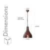 Runa Single Light Ceiling Pendant in Antique Copper