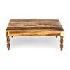 Hudson Sheesham Wood Coffee Table In Natural Rustic Wood Finish