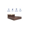 Caily Queen Size Bed In Walnut Finish