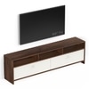 Bluewud Mannsae Engineered Wood Tvcabinet In Brown Maple & White Finish