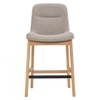 Scandinavian Arden Counter Chair Beige Natural Wood Finish