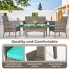 Carry Bird Wicker  Outdoor Set in Grey Colour (2 Seater Sofa, 2 Chairs & 1 Table)