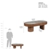 Doric Solid Wood Coffee Table in Brown Colour