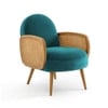 Holden Cane Accent Chair in T blue Colour