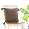Moss Knit Brown Melange Cotton Cushion Cover 16X16  Inches