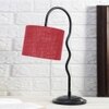 Maroon Jute Zig Zag Curvy table lamp with Iron Base(SP33)